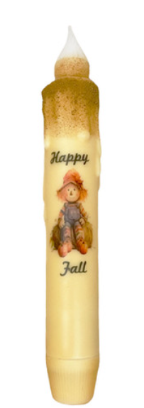 Fall Scarecrow Timer Taper Candle