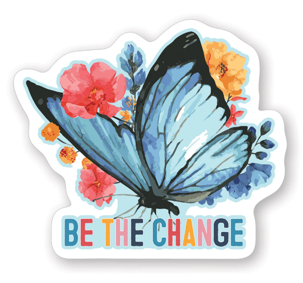 Be The Change Butterfly Sticker