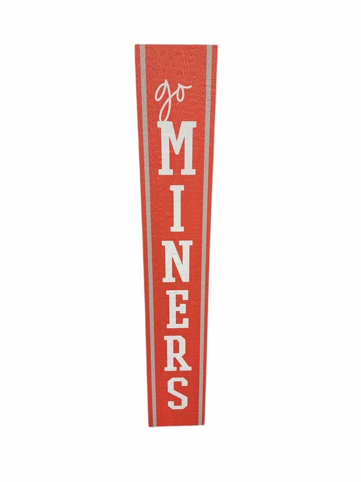 Go Miners Stripes Porch Board