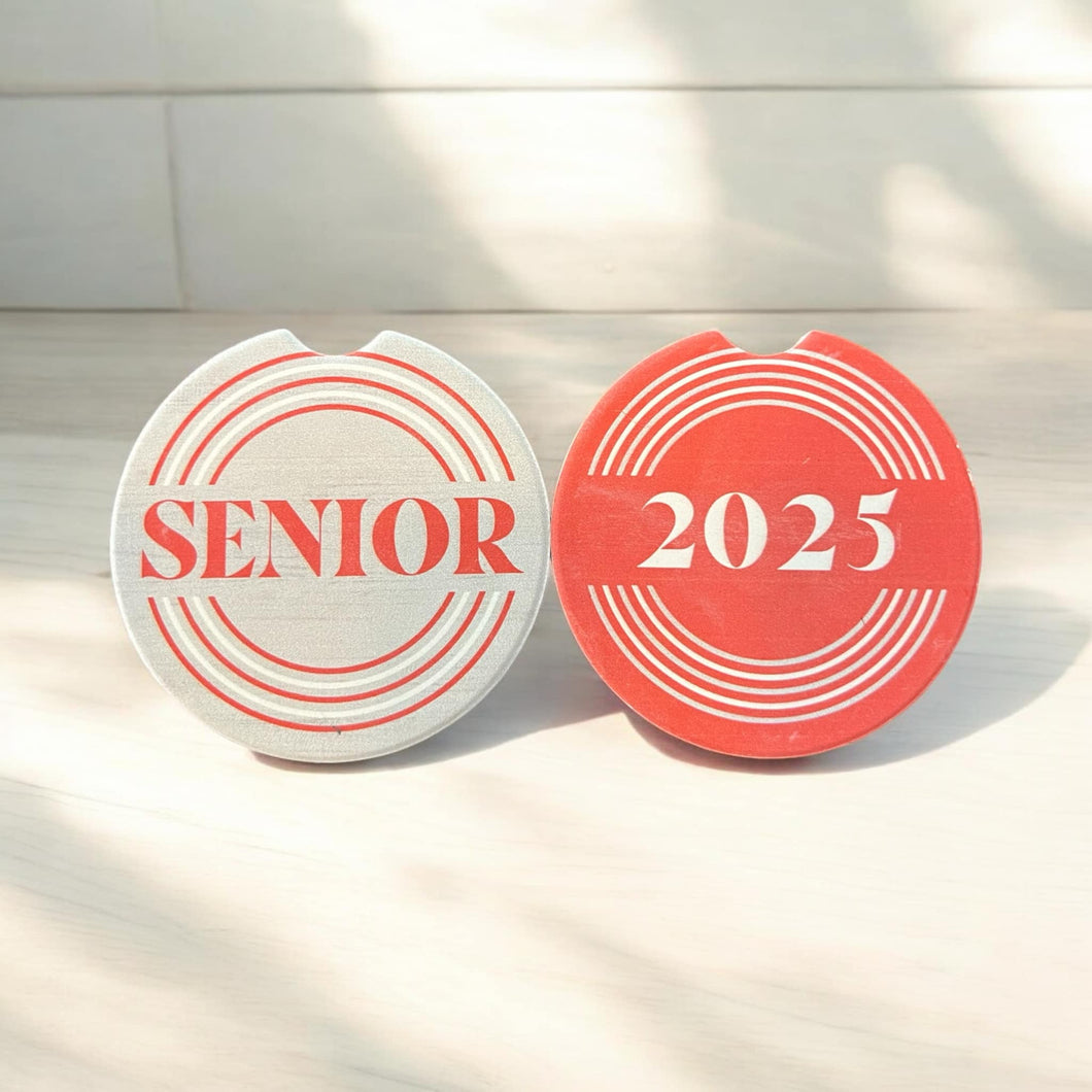 Senior Circle Year 2025 Car Coasters