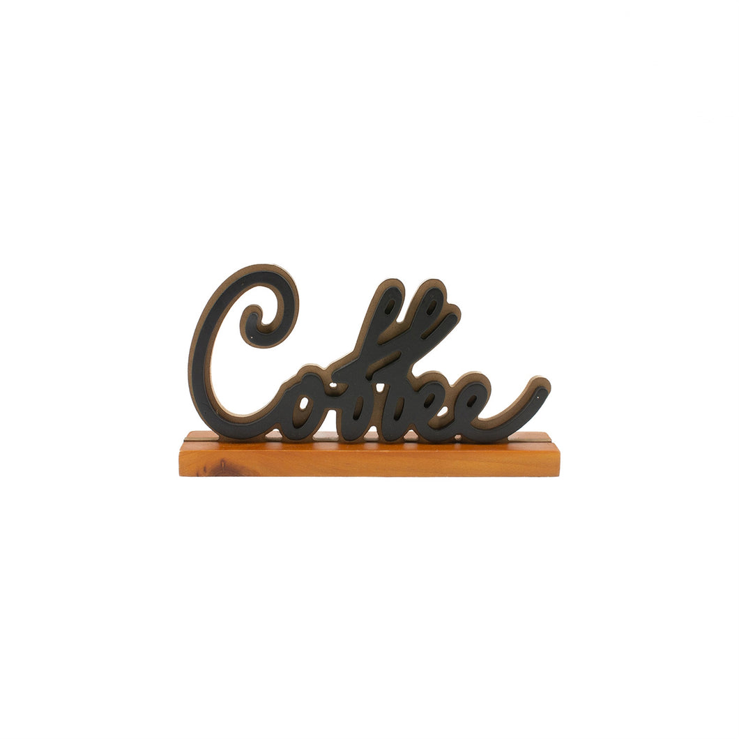 Standing Wood Coffee Sign