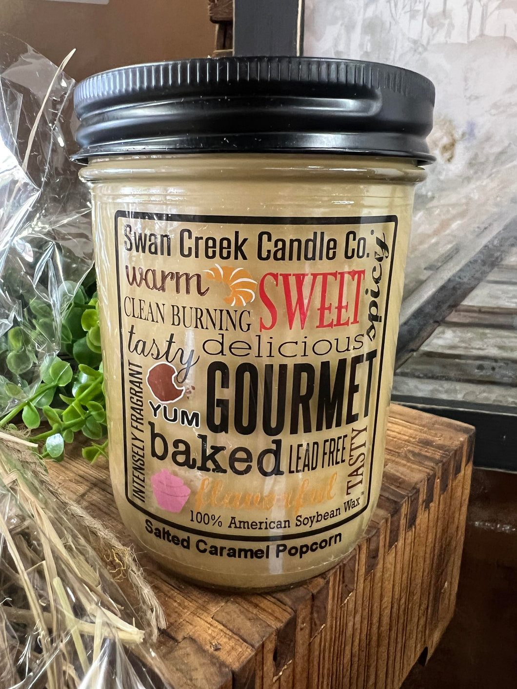 Swan Creek Salted Caramel Popcorn Pantry Jar 12 oz.