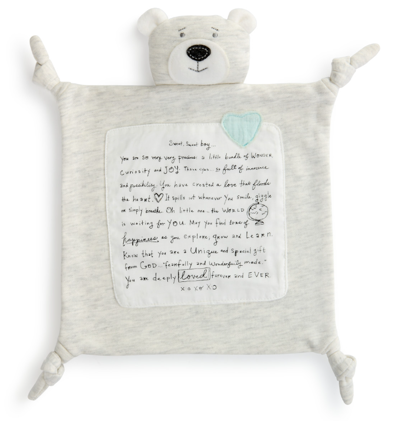 Sweet Boy Blue Blankie Sweatshirt Material