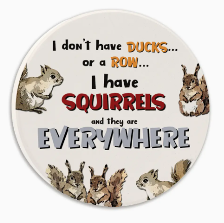 I Don't Have Ducks Round Car Coaster