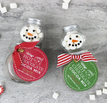 Load image into Gallery viewer, 2 Stack Glass Jar - Snowman Cocoa Set
