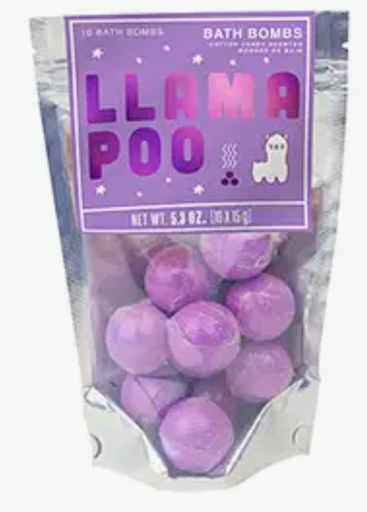 Llama Poo Cotton Candy Scented Bath Bombs