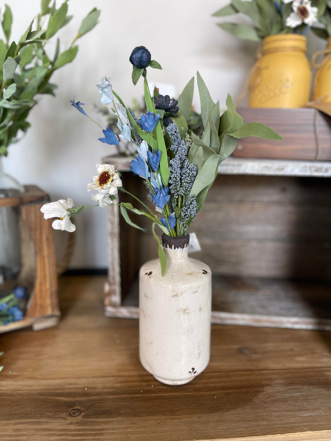 Blue Massachusetts Floral Pick