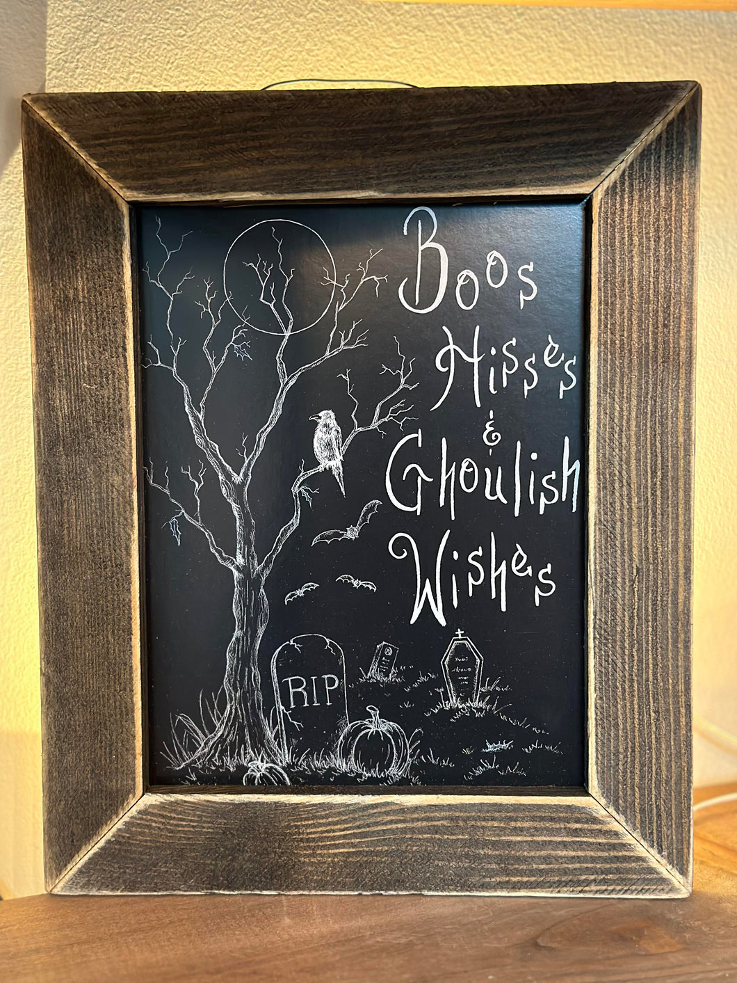 Boos Hisses & Ghoulish Wishes Framed Print