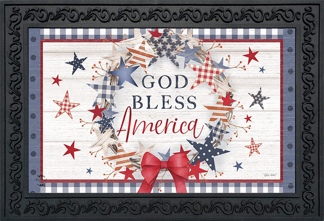 American Wreath Doormat