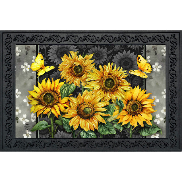 Elegant Sunflowers Doormat