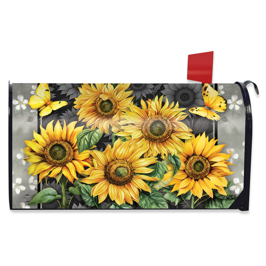 Elegant Sunflowers Mailbox Cover