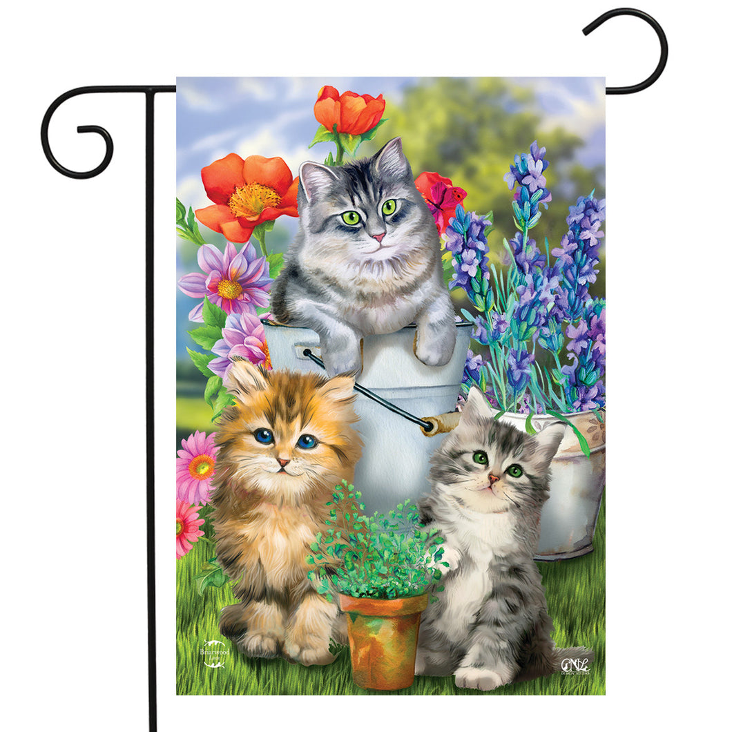Garden Cats Spring Garden Flag