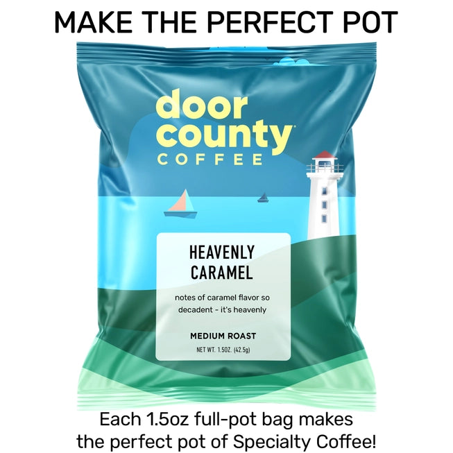 Door County Heavenly Caramel Single Serve Ground Coffee