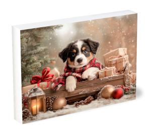 Festive Paws and Presents Shelf Sitter