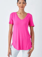 Load image into Gallery viewer, Heavy Rayon Solid V-Neck Top
