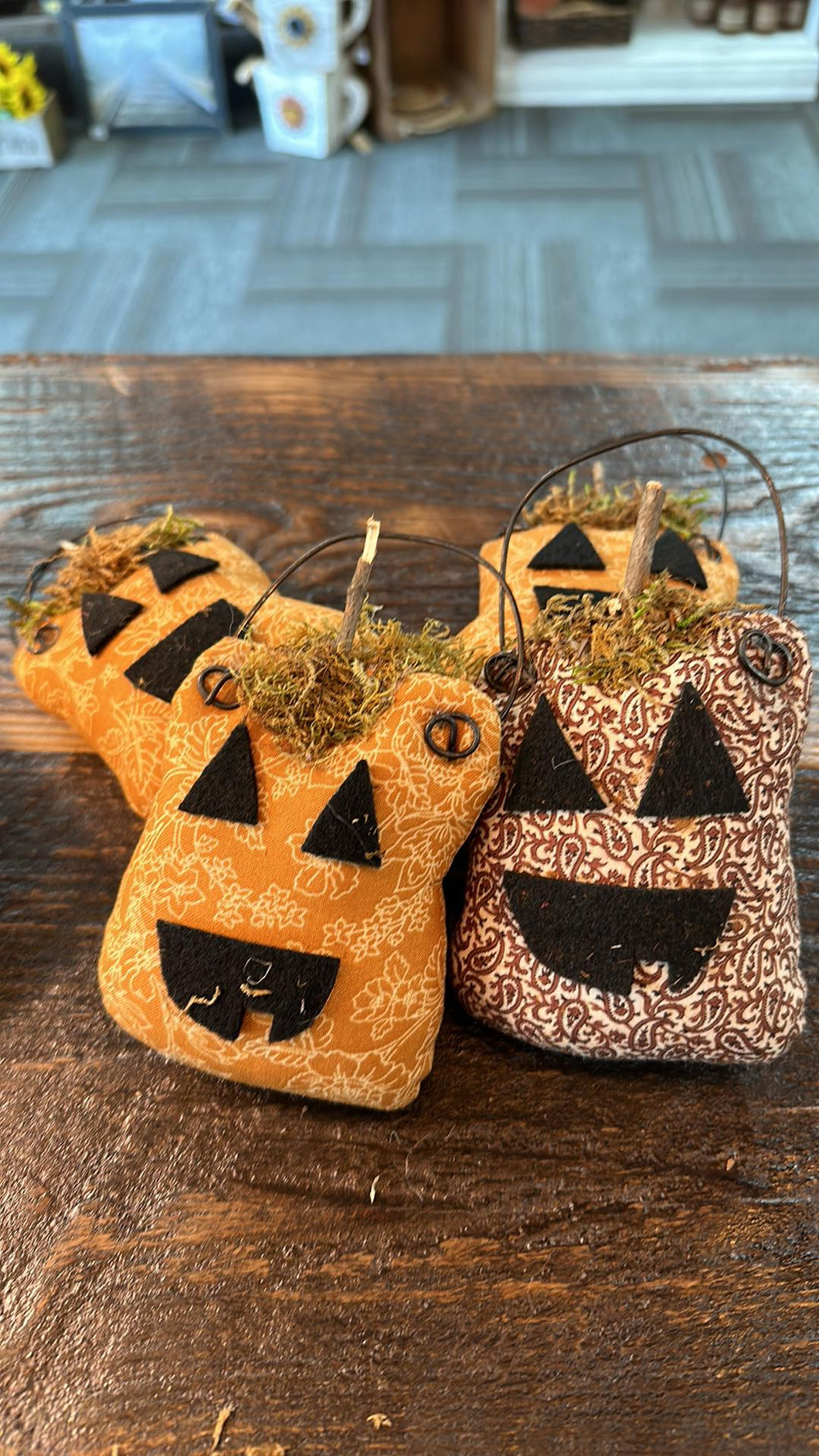 Hand Sewn Pumpkin Hangers