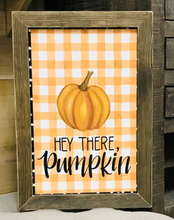 Load image into Gallery viewer, Plaid Pumpkin Polka Dots Framed Print
