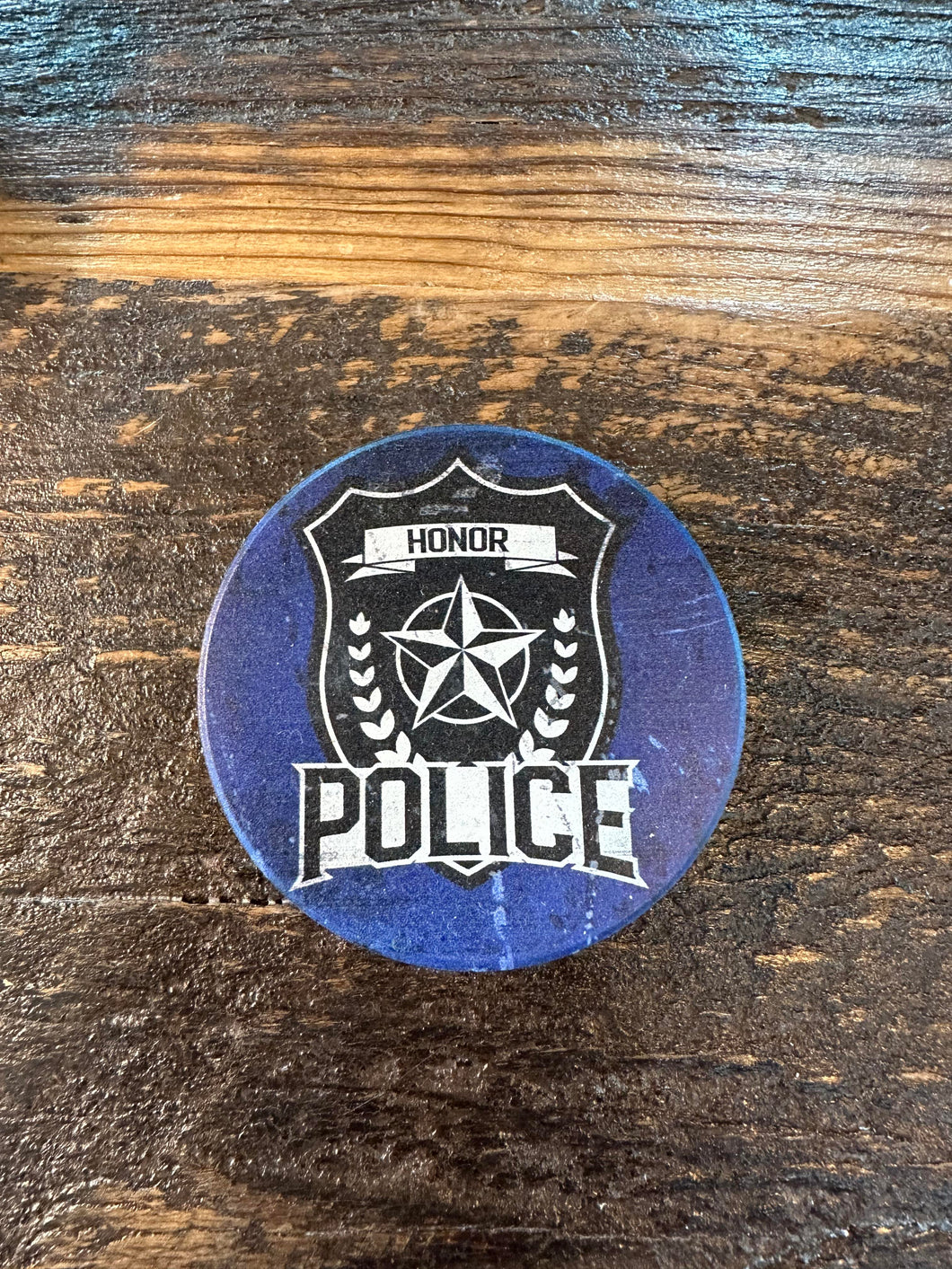 Honor Police Round Car Coaster