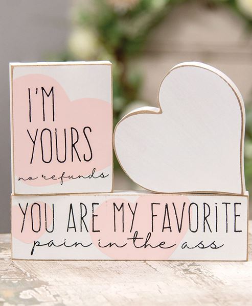 I'm Yours Love Block Sign Set