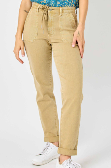 Judy Blue Denim Khaki Joggers