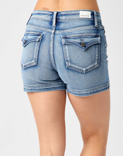Load image into Gallery viewer, Judy Blue Denim Faux Flap Pocket Shorts
