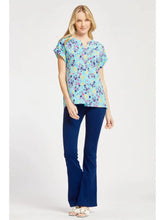 Load image into Gallery viewer, Emerald Lizzy Dolman Short Sleeve Wrinkle Free Top
