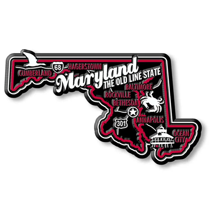 Maryland Premium State Magnet Made in USA