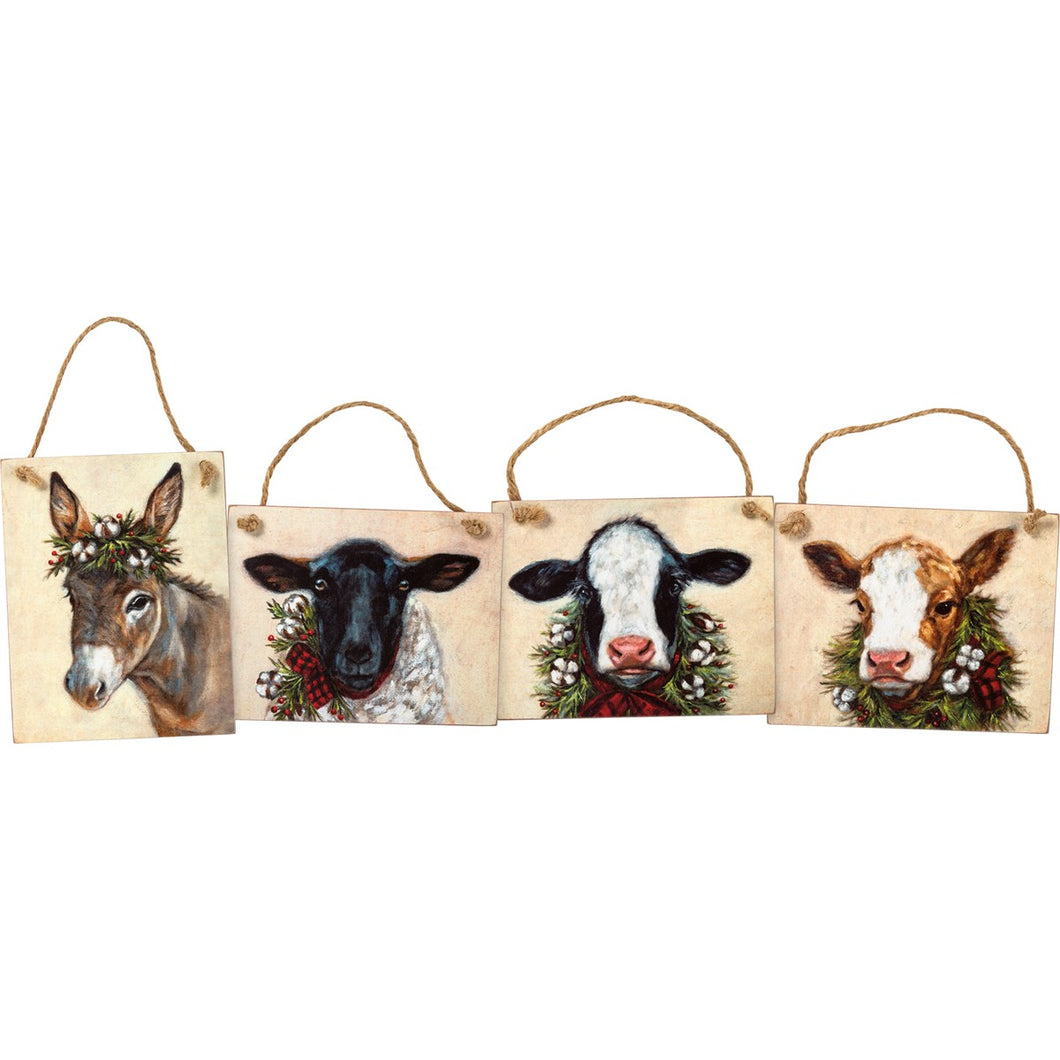 Merry Farm Animal Ornament Set
