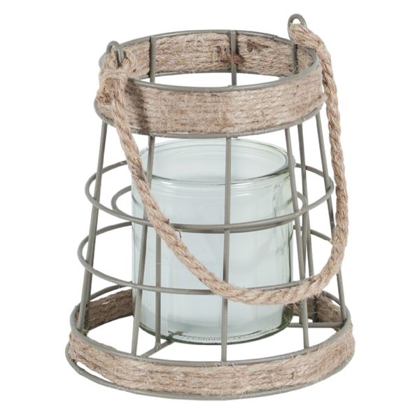 Round Metal Rope LED Lantern