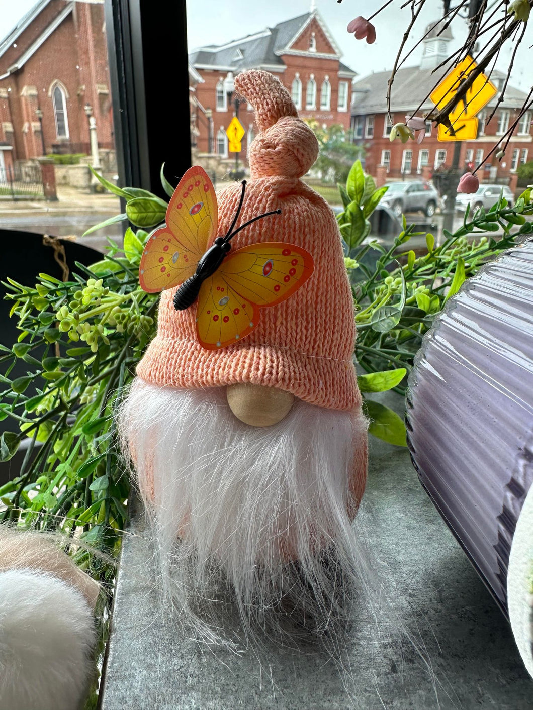 Peach Butterfly Gnome