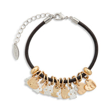 Load image into Gallery viewer, Charm Bracelet - Paw Print and Heart
