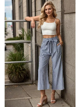 Load image into Gallery viewer, Black and White Plaid Culottes

