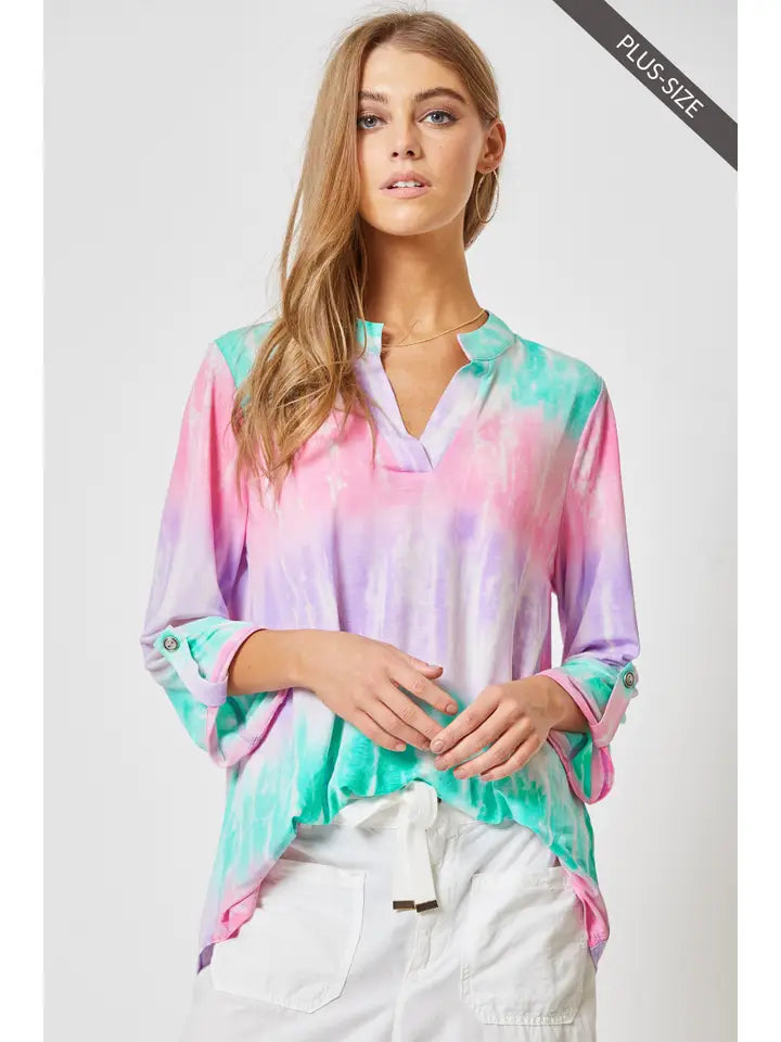 3/4 Sleeve Lizzy Wrinkle Free Top