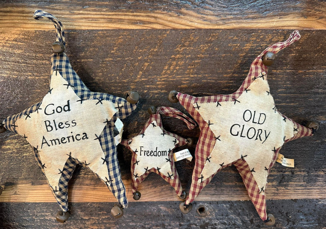 Primitive Patriotic Plaid Stars