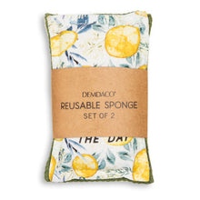 Load image into Gallery viewer, Squeeze the Day Lemon Kitchen Sponge - Set of 2
