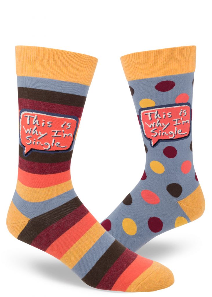 This Is Why I'm Single Men's Crew Socks - Red