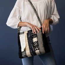 Load image into Gallery viewer, Your Journey Black and Cream Cross Body Bag
